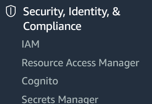 AWS Services > Security Identity, & Compliance > IAM