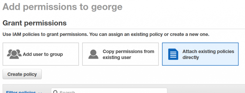 AWS IAM User - Add Permissions