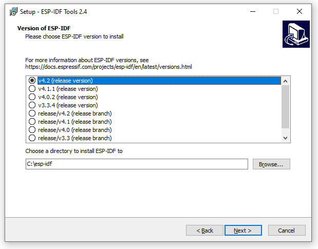 ESP-IDF Tools Installer - ESP-IDF Download