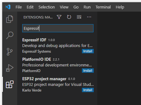 esp32 visual studio code