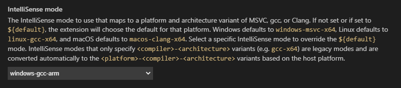 Visual Studio Code - C/C++ Configuration - IntelliSense Mode