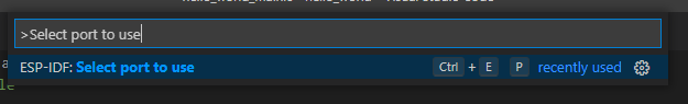 Visual Studio Code - Select port with ESP32 device